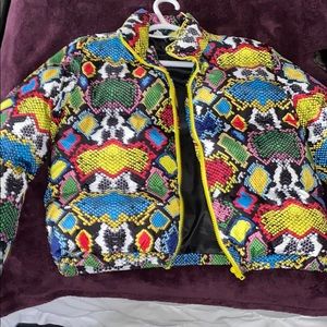 SNAKESKIN PUFFER COAT !!